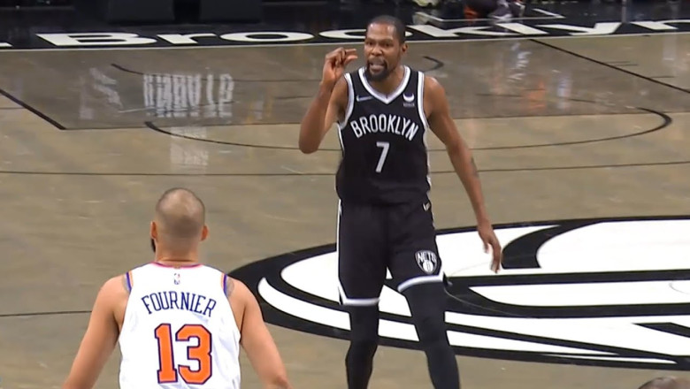 Kevin Durant with the most disrespectful "too small" taunt on Evan Fournier 😭