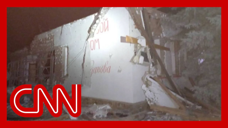 View the consequences of the explosion at the alleged Wagner Group base in Ukraine.