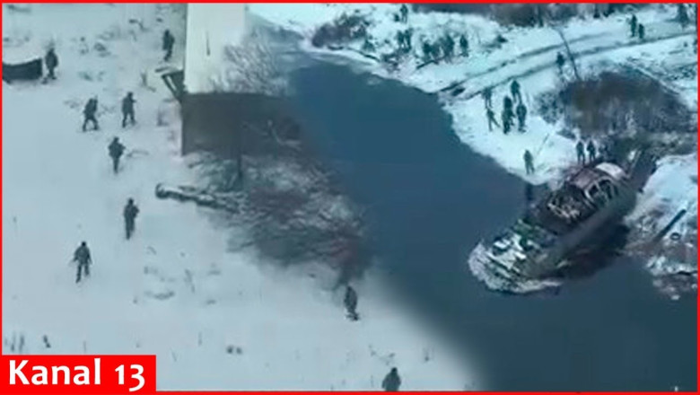 The Ukrainian army is preparing for operations on the north border in snowy weather.