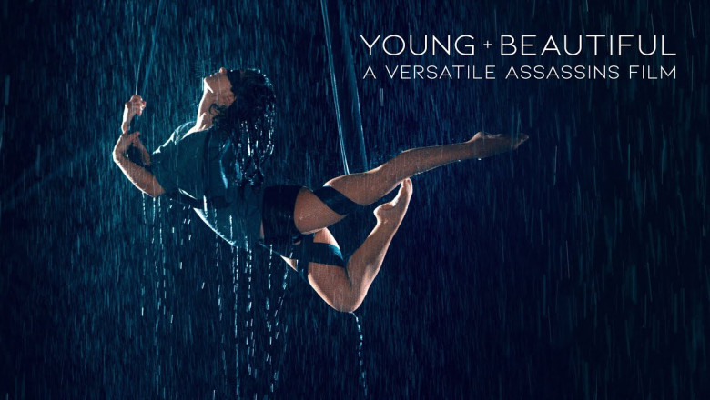VERSATILE ASSASSINS | Young and Beautiful | Blindfolded Aerial Performance in Rain Room - Selkie Hom