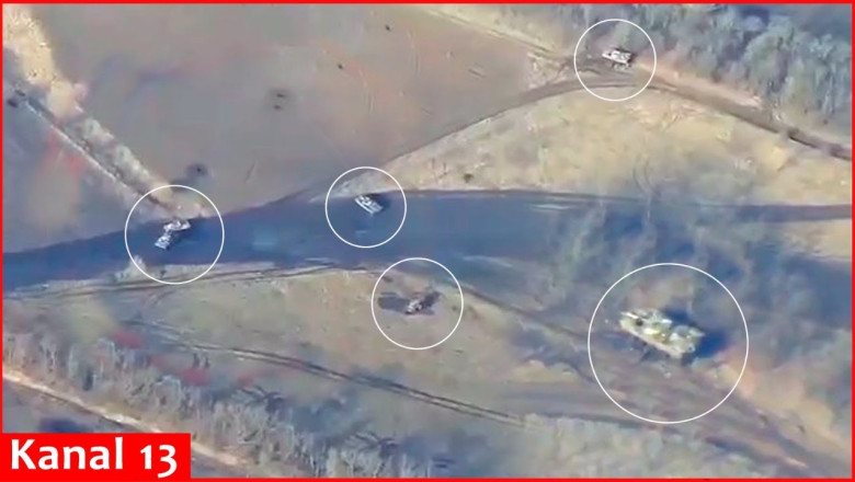 5 Russian combat vehicles, one platoon of attacking soldiers DESTROYED in Zaporizhye region