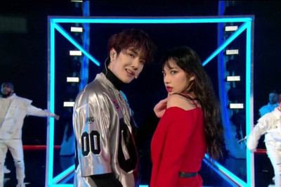 王一博Wang Yibo×程潇Cheng Xiao跨年合作舞台《Fire》,结尾设计燃爆全场!