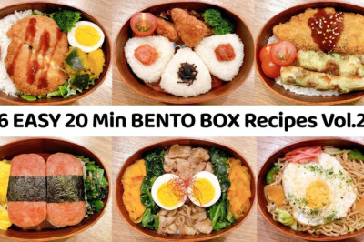 6 EASY 20 Min Japanese Lunch Box Recipes for Beginners Vol.2 - Ham and Cheese Cutlet Bento Box, etc.