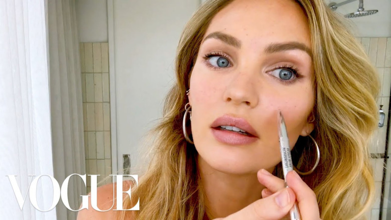 Candice Swanepoel's 10-Minute Guide to "Fake Natural" Makeup and Faux Freckles | Beauty Secrets