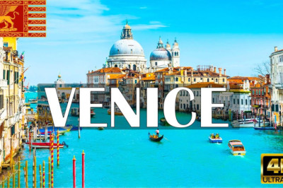 FLYING OVER VENICE, ITALY (4K UHD) - Relaxing Music Along With Beautiful Nature Videos - 4K Video HD