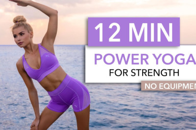 12 MIN POWER YOGA - with creative combos to challenge your strength and flexibility