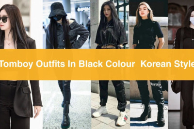 Tomboy Outfits Ideas 2023 | Girly Tomboy Black Outfit Design | Korean Tomboy Outfit| Tomboy Fashion