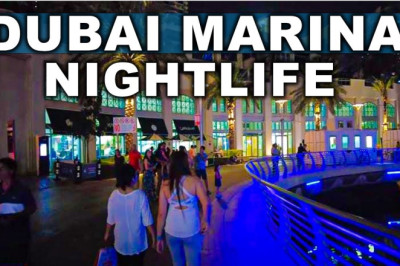 AMAZING Dubai Marina Tour Nightlife 2023 4K