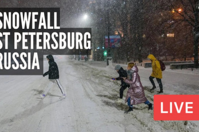 SNOWFALL in St Petersburg, Russia NOW! Live