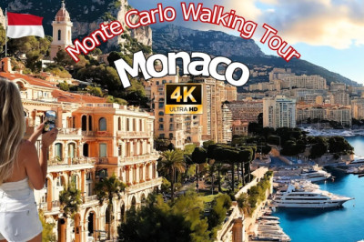 Monte Carlo, MONACO 4K Walking Tour in the most elegant city in the world