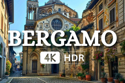 Bergamo Walking Tour: A Captivating Walking Tour Experience | Beautiful City In Italy 4k