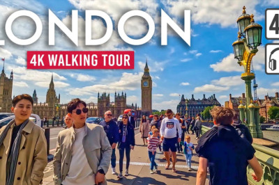 LONDON 4K Walking Tour (UK) - 4h+ Tour with Captions & Immersive Sound [4K Ultra HD/60fps]