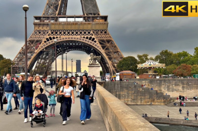 An Autumn in Paris🍁🇫🇷Paris 1 hr Walking Tour - September 2022 [4K HDR]