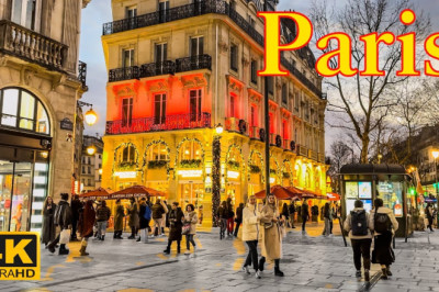 Paris, France🇫🇷 -  Paris Christmas Eve 2023 | Christmas Lights | Paris 4K | A Walk In Paris