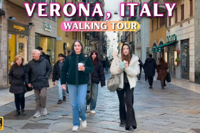Stunning Verona, Italy Walking Tour 🇮🇹 4k 60fps HDR [With Captions and 🎧 Binaural Audio]