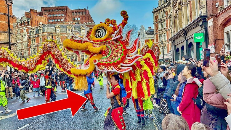 London's Chinese New Year GRAND PARADE 2024: Year of the Dragons Walking Tour [4K HDR]