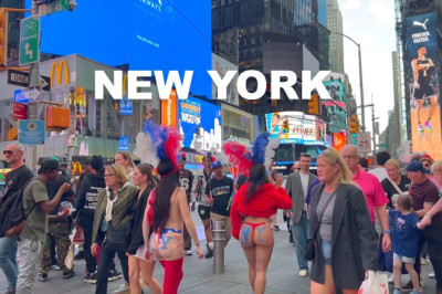 New York City Virtual Walking Tour 2024 - Manhattan Spring Walking Tour - 5th Avenue, Times Square