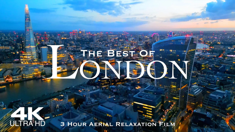 [4K] Best of LONDON 2024 3  | Hour Drone Aerial Relaxation Film UHD | England United Kingdom