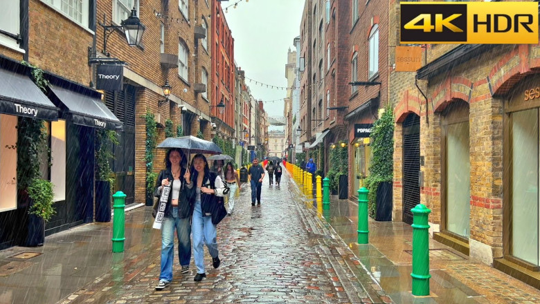 ▶️ 5 Hours of London Rain ☔️ London Rain Walk Compilation | Best Collection [4K HDR]