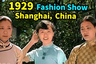 【AI Restoration】China Fashion Show in Shanghai, 1929, 90 years ago【4K, 60Fps Colorized】