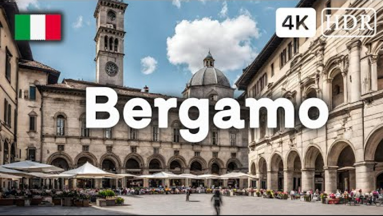 Bergamo Italy 4k 🇮🇹Most Beautiful Towns in Italy: a Hidden Gem on The Northern Italy 🌞 4k Walk