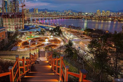 Gangnam Walk and Beautiful Night View of Seoul City | Korea Solo Travel 4K HDR