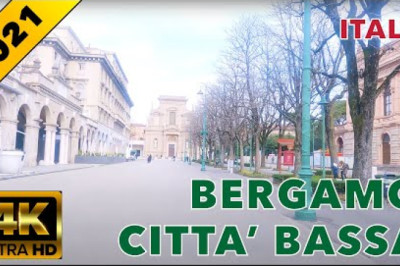 [4K] Bergamo, Città Bassa | Italy | 2021 | Walking Tour and Travel | Guide