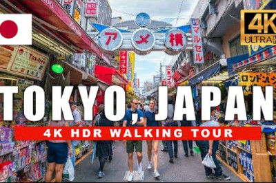 Tokyo Japan 4K Walking Tour - Ameyoko Markets and Ueno Shopping Street  | 4K HDR 60fps