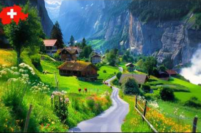 Gimmelwald, Switzerland 🇨🇭Fairytale village, Walking Tour 4K. Most Beautiful Villages in Switzerland