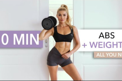 20 MIN ABS + WEIGHTS I 360° Solution, everything you need for a 6-pack - Lower, Upper + Side Abs
