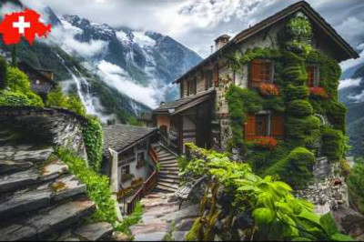 Brontallo, Lauterbrunnen, Switzerland 🇨🇭 Most Beautiful Places to Visit in Switzerland. Stäubifall