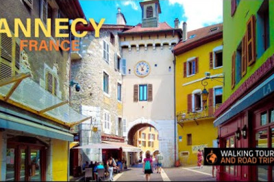Annecy - Old French Town Walking Tour 4k - Most beautiful city in France - Venice of the Alps