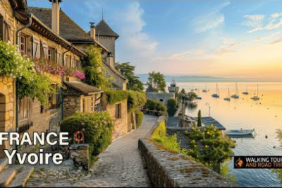 Yvoire France - Beautiful French Village Walking Tour - Flowered Medieval Town