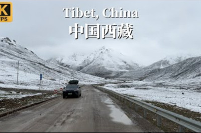 Driving on the magnificent Sichuan-Tibet North Line - National Highway 317 in Tibet, China - 4K
