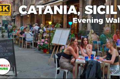 Catania, Italy Evening Walking Tour 2024 - 4K60fps with Captions by Prowalk Tours