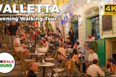 Valletta, Malta Evening Walking Tour | 4K 60fps | May 2024 with Captions by Prowalk Tours