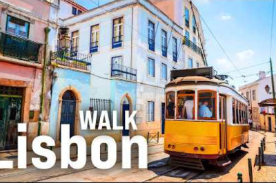 LISBON 4K Walking Tour - Portugal Walk with Captions and Immersive Sound [4K Ultra HD/60fps]