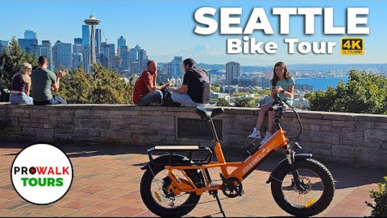 Bike Tour of Seattle - 45 Miles! 4K 60fps with Captions - Prowalk Tours