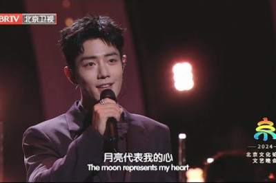#肖战 献唱《月亮代表我的心》,翩翩君子循月而来,每一句“你问我爱有多深”都是万家灯火的点滴温暖!【2024北京文化论坛文艺晚会】