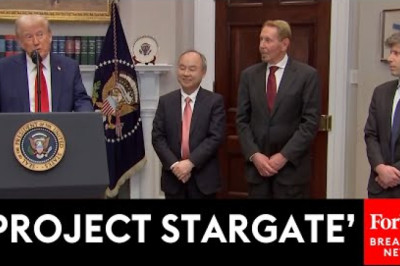 BREAKING: Trump—Flanked By Larry Ellison, Sam Altman, & Masayoshi Son—Announces Project Stargate