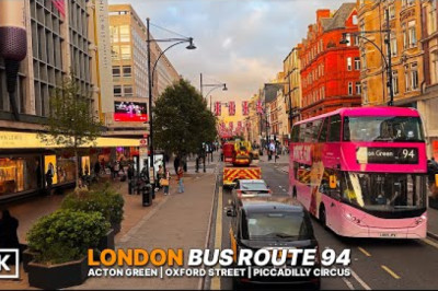 Bus Ride From Quiet West London to the Heart of the City – Bus 94 Ride to Piccadilly Circus | 4K POV