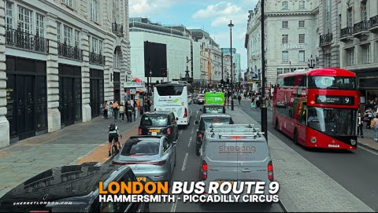 London Bus Ride from West London to the Heart of the City | London Streets | Bus 9 Route in 4K HDR