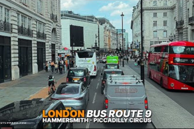 London Bus Ride from West London to the Heart of the City | London Streets | Bus 9 Route in 4K HDR