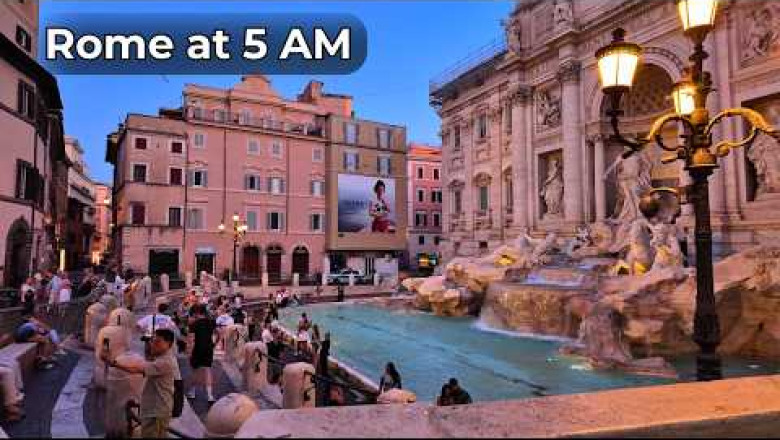 Rome at 5 AM – The Most Peaceful Hour | 4K Walking Tour