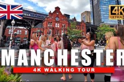 Explore Central Manchester on a Sunny Summer Day | 4K HDR Walking Tour
