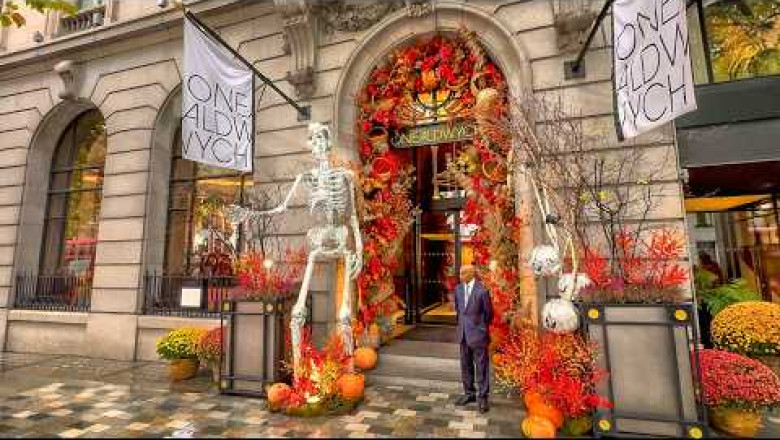 Rainy London Halloween Walk Wet West End City Streets, Holborn to Mayfair