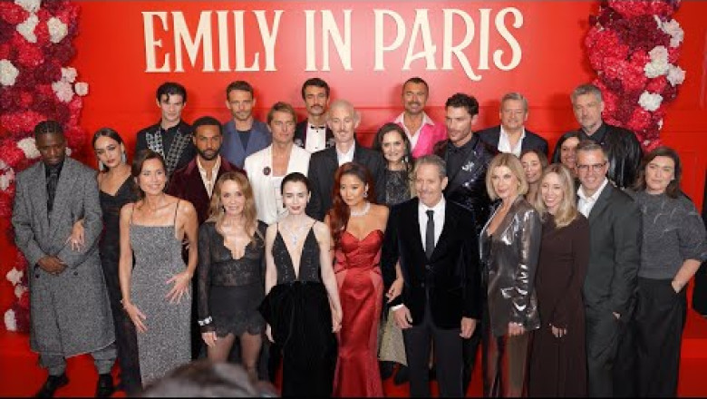 EMILY IN PARIS season 5 red carpet world premiere- (Lily Collins, Darren Star, more)