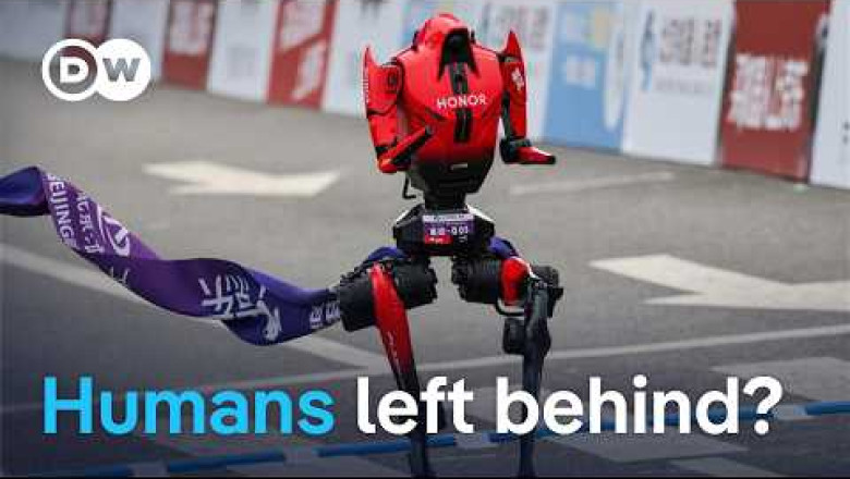 China: Humanoid robots beat humans in race